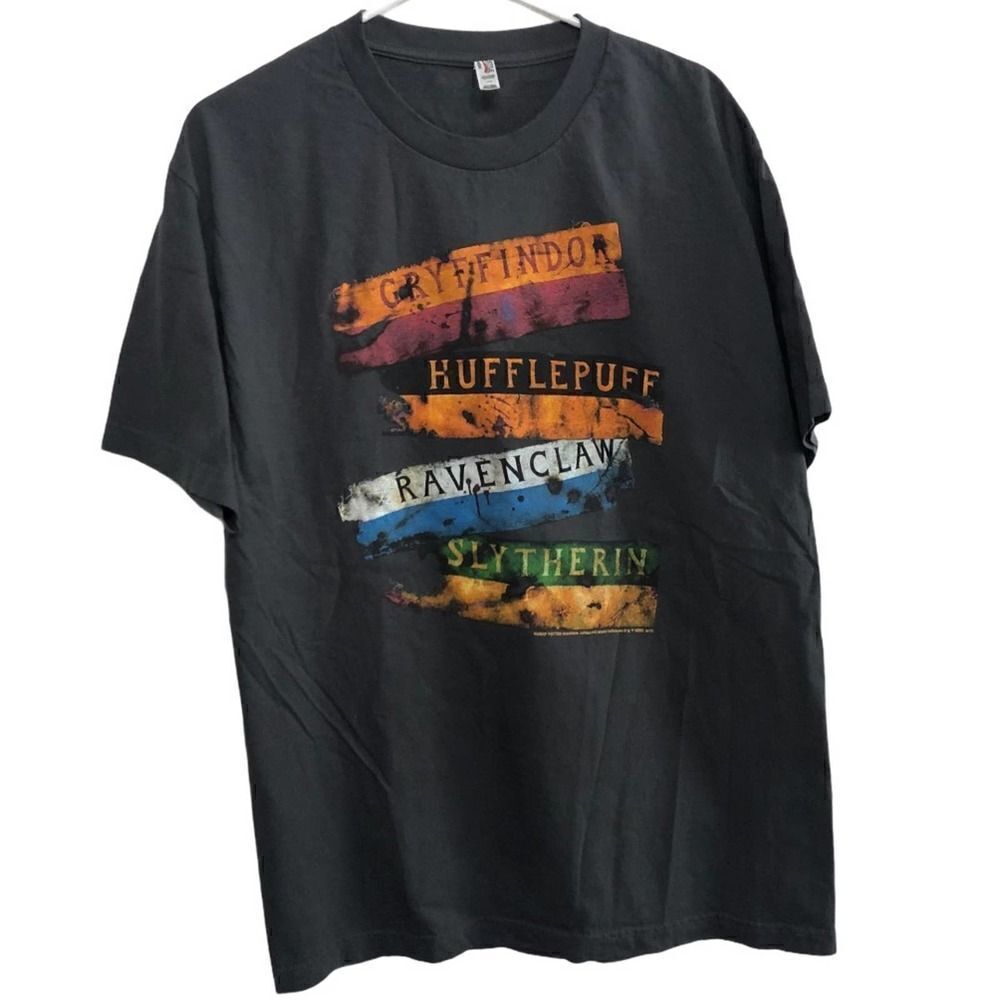 Alstyle Harry Potter Burnt Banners Short T-Shirt Charcoal Size Large